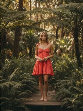 Wild Fable Corset Fit & Flare Mini Dress Magenta M